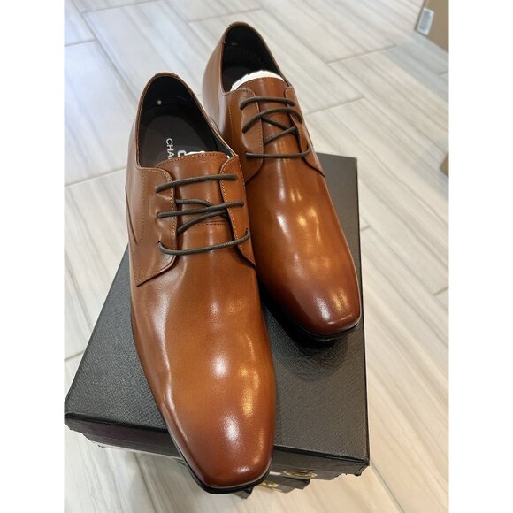 US10 CHAMARIPA Elevator Shoes For Men brown Oxford Shoes height increase 7cm/2.7 - Picture 1 of 4